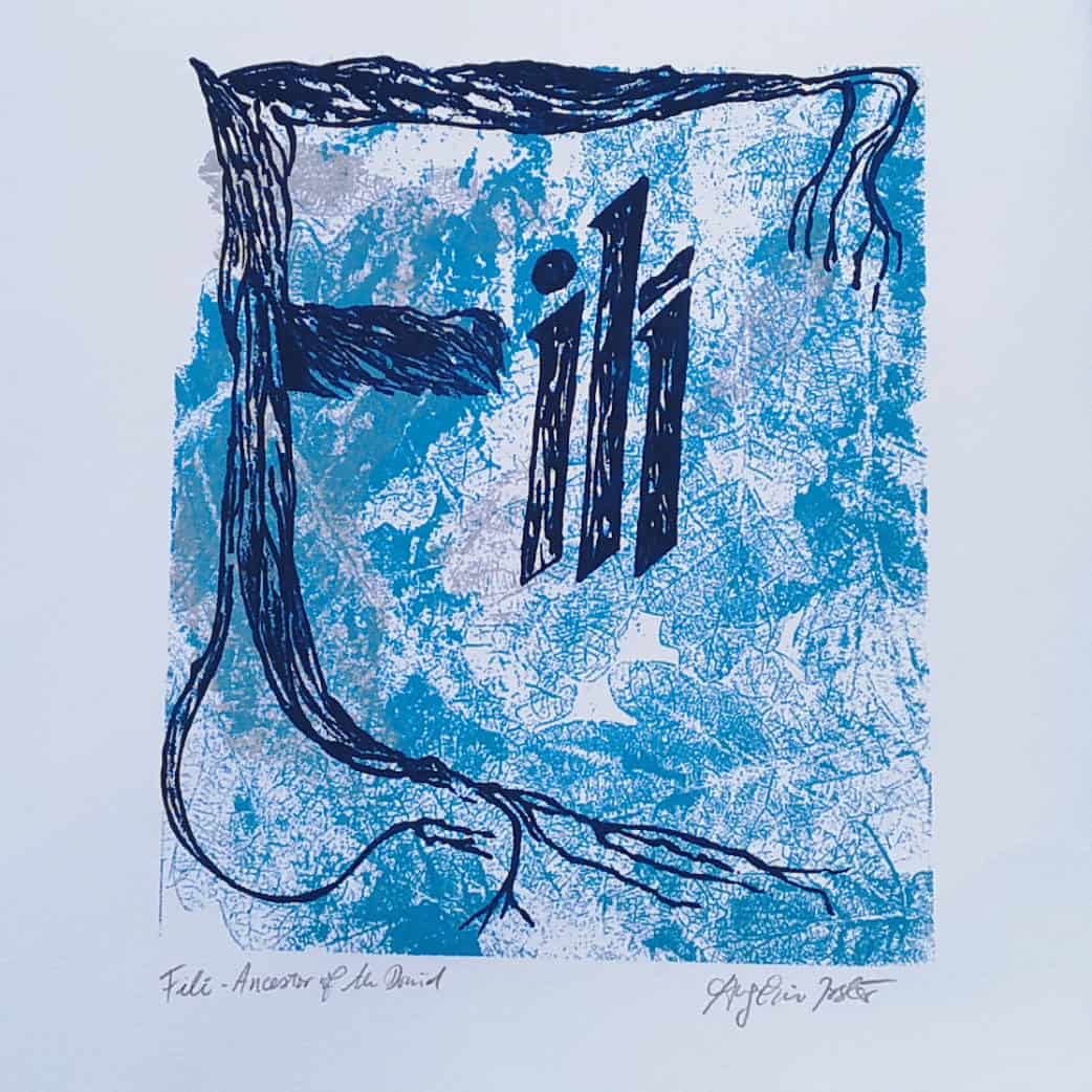 Filí ancestor of the druid screen print