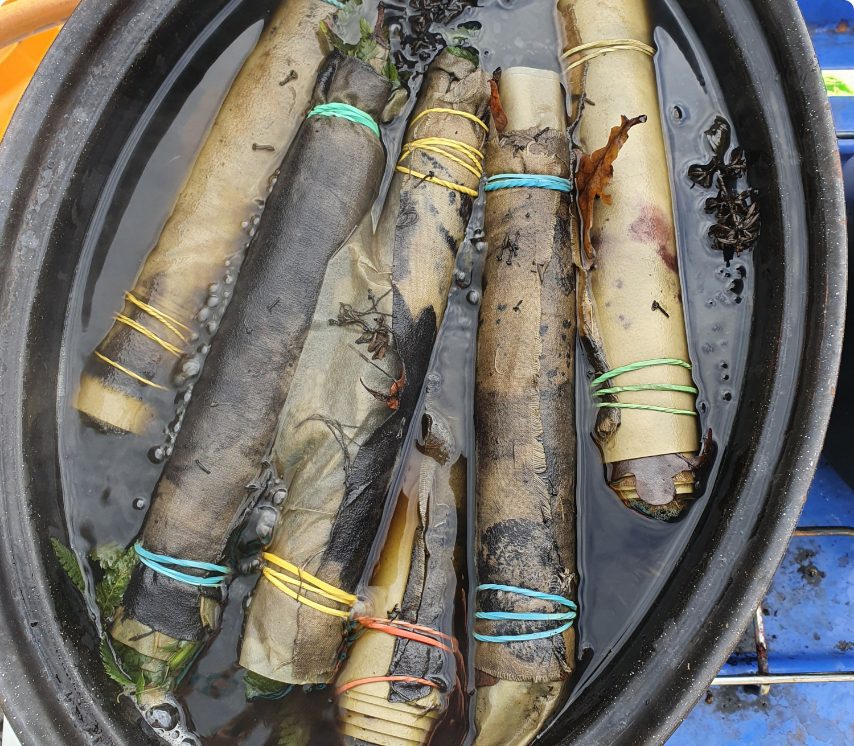 bundles in pot