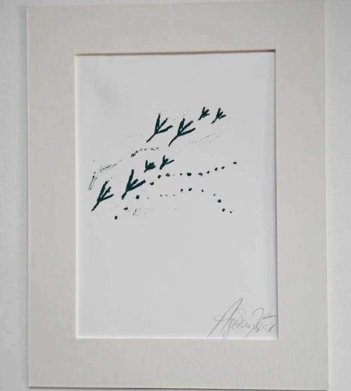 Footprints in the snow